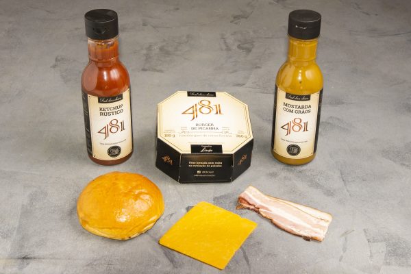 KIT PÃO, CARNE, QUEIJO, BACON, KETCHUP E MOSTARDA - 481 BURGER DE PICANHA (4 UN.) - Imagem 2